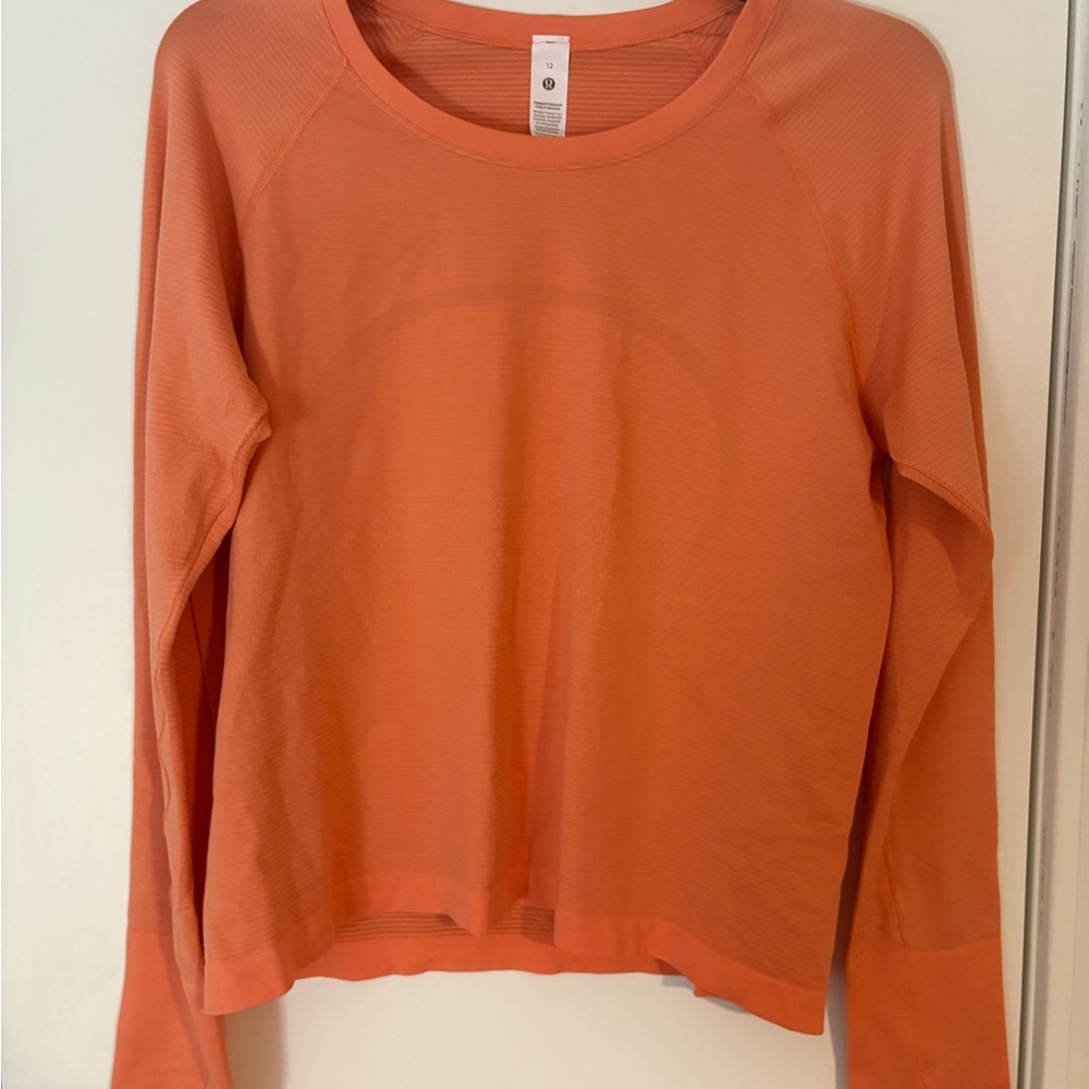 Women's Orange Lulu Long Sleeve Top